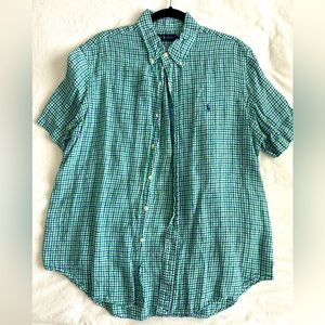 Men’s Ralph Lauren Short-sleeved Linen Button Down Shirt